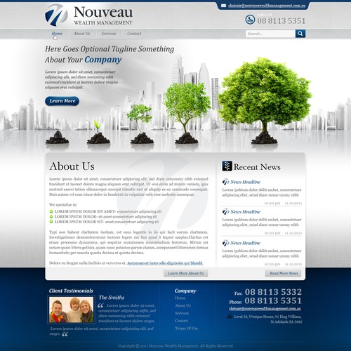 Help Nouveau Wealth Management with a new website design