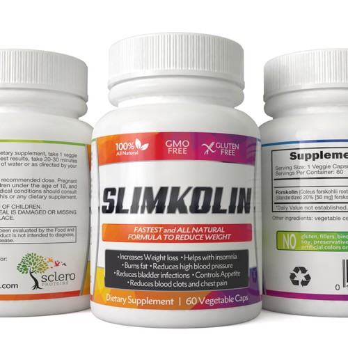 Energetic, simple yet impacting label required for Weight reduction capsules.