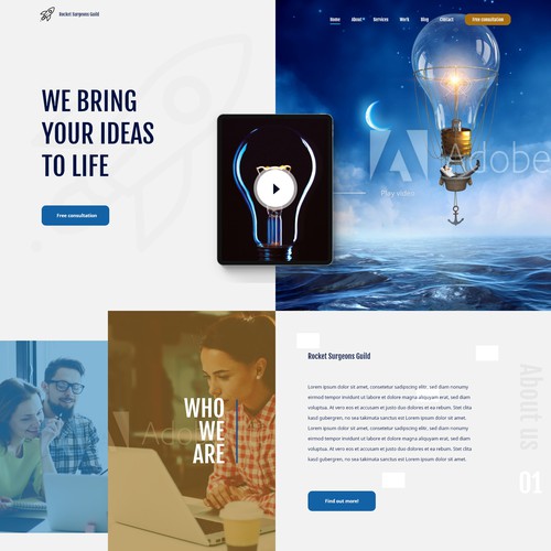 Creative Agency Website Home Page Web Design