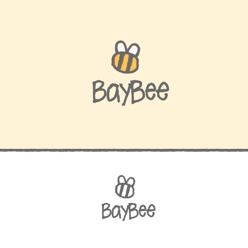 Cute bee logo