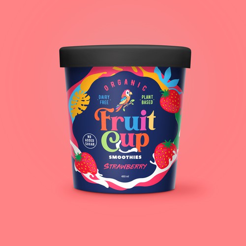 Fruit Cup smoothie packaging