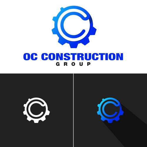 A mechanical logo for a construction company