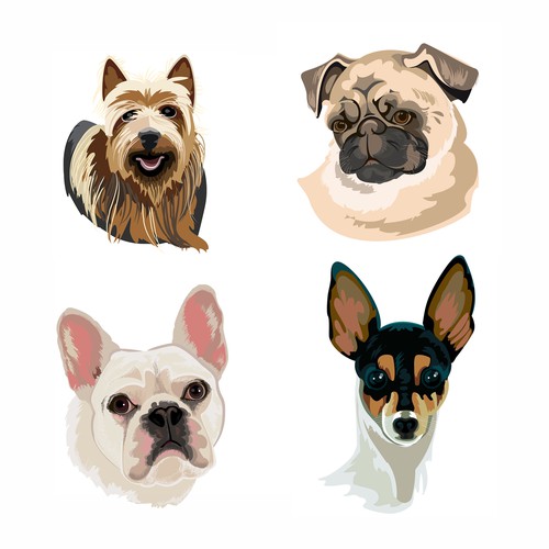 Illustrations of dogs wanted for GetThere UX