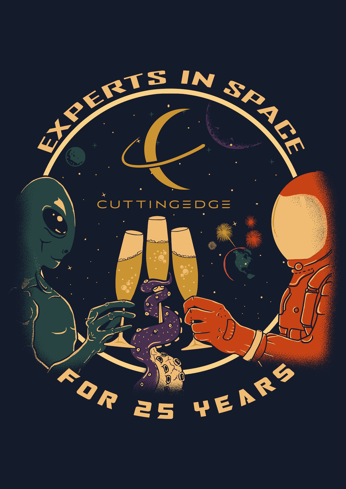 25th Anniversary Experts in Space Tshirt
