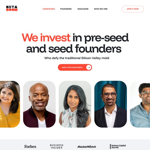 Modern Website for Startup Invest Accelerator