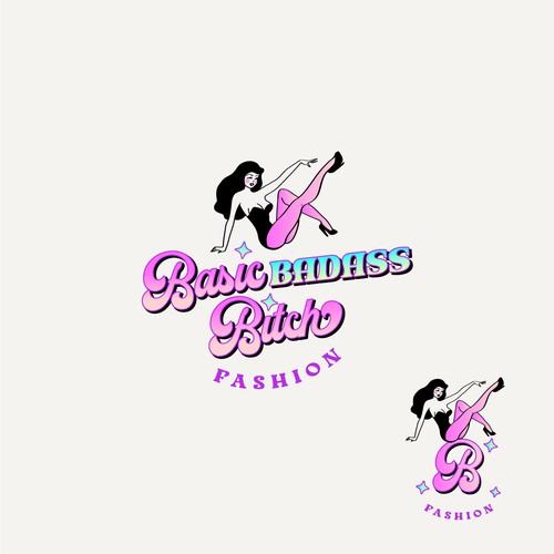 Retro Logo Concept for Basic Baddas Bitch