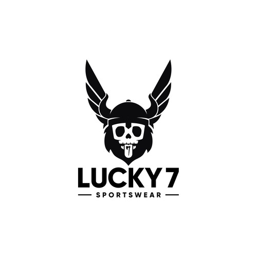 Lucky 7 Sportswear viking skull logo