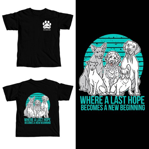 Merchandise design for Last Hope K9 Rescue