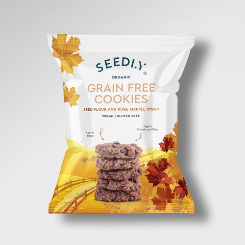 Cookies packet packaging design