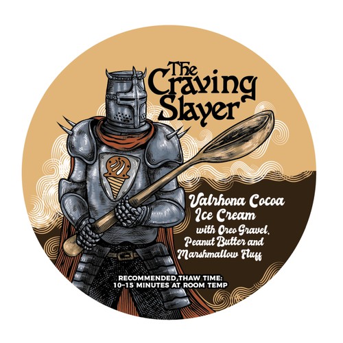 The Craving Slayer Ice Cream Label