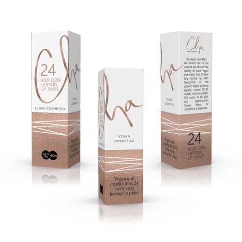 Cha vegan cosmetics needs packaging