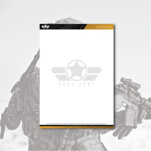 Letterhead For Roof Army