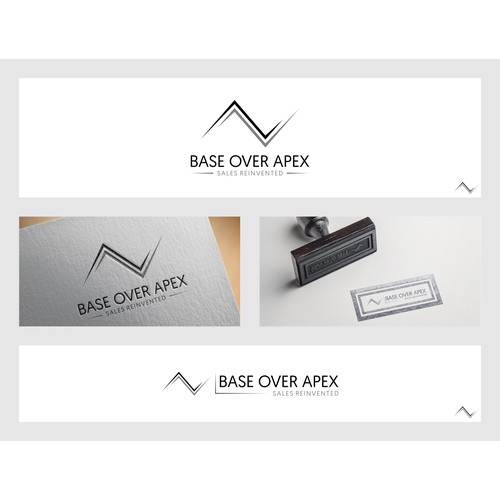 Create an iconic design for a New Innovative Professional Sales Training Company, Base Over Apex!