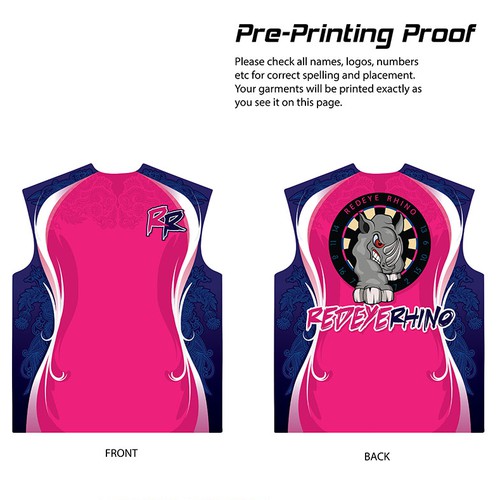 Professional Womens Darts Jersey