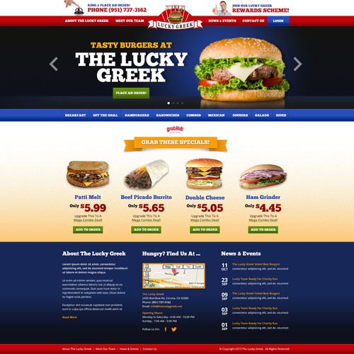 Fast Food Restaurant Website Design