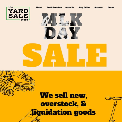 Big bold design for an online store.