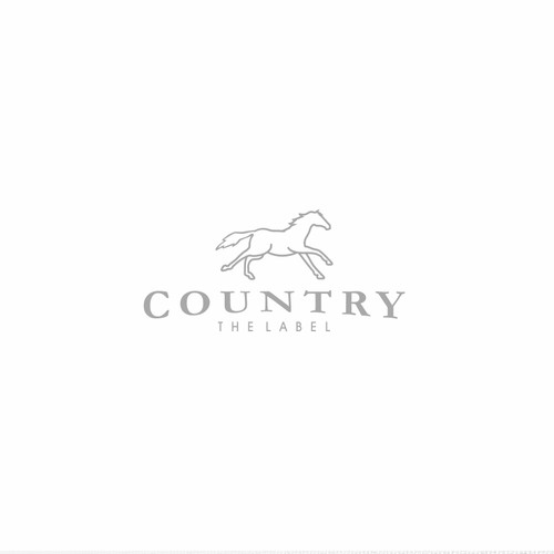 Create a bold/strong logo for 'COUNTRY THE LABEL' country clothing range