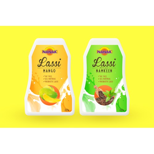 Lassi (drinkable yogurt) label