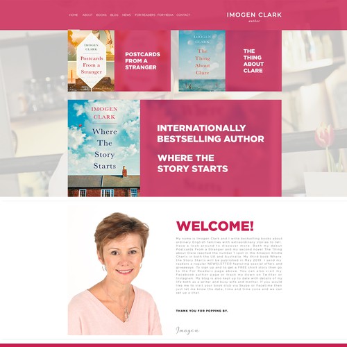 Design a fresh and engaging new look for a bestselling author's existing site.