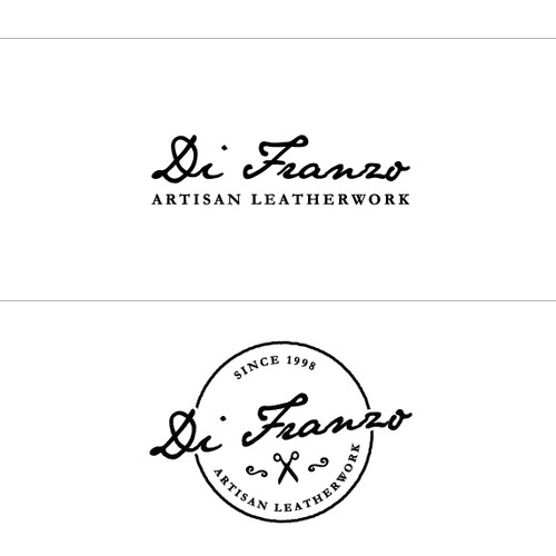 Create a classy - artisanal - rugged -badge style- logo design forDiFranzo Leather, an Italian artisan leather company