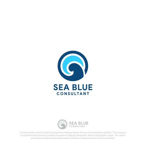 logo concept for seablue consultant