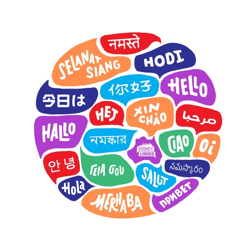 T-Shirt design for an international language community in Sydney