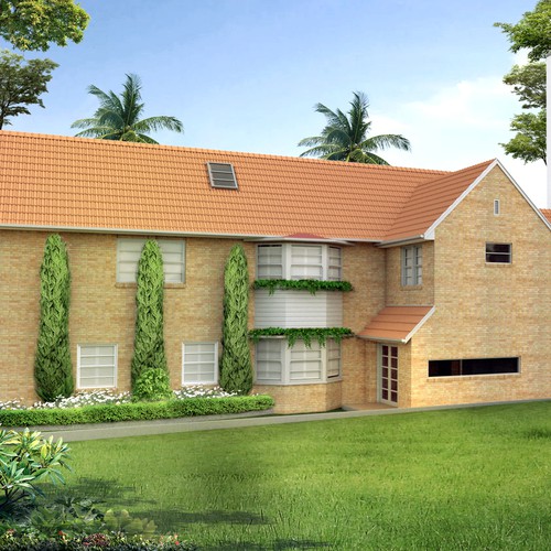 3D modelling and rendering of alterations to an existing house