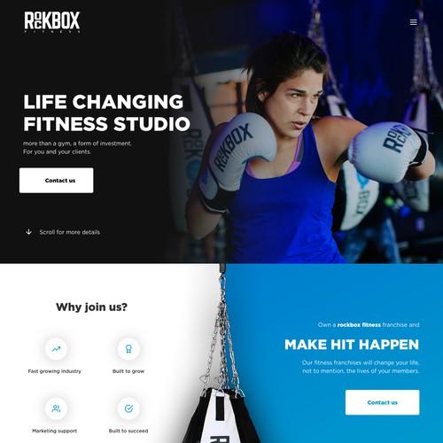 Landing Page for RockBox