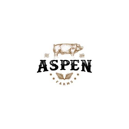Bold yet classy logo for our hog/grain production farm