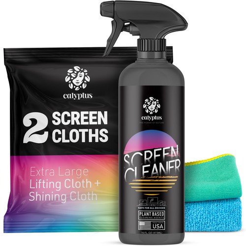 Screen Cleaner Bottle Label Packaging