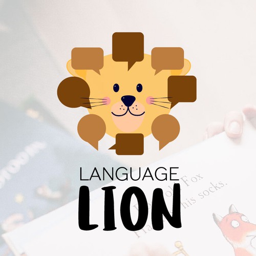 Lion logo, child concept