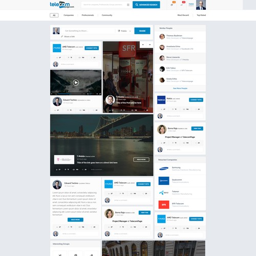 TelecomPage web design