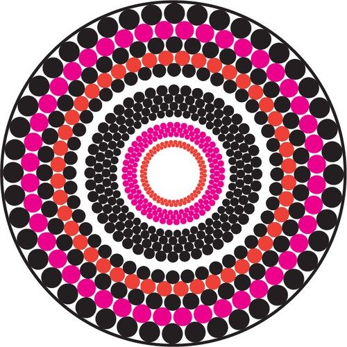 Create an exciting design for a luxurious round towel