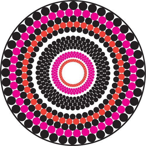Create an exciting design for a luxurious round towel