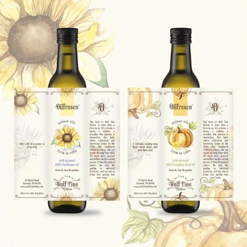 Cold pressed oils "The Farm at Wolf Pine hollow"