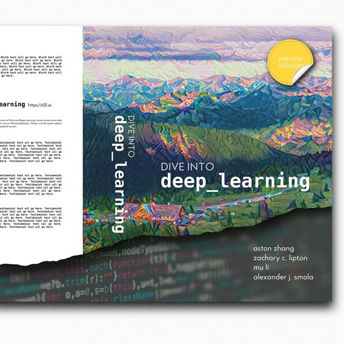Book cover for AI, deep learning textbook