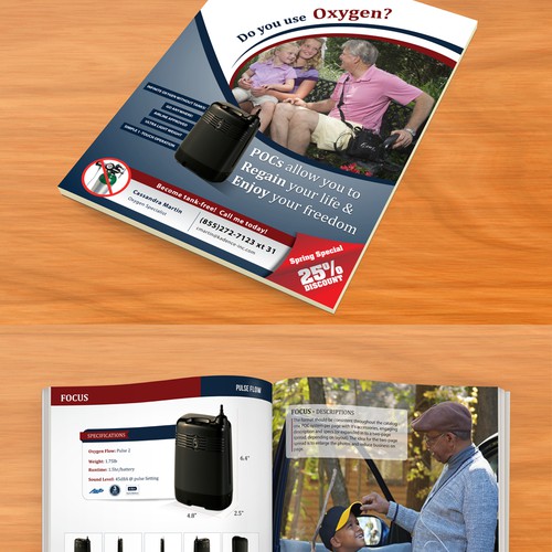 Blow patients away with engaging portable oxygen catalogue that sells products!