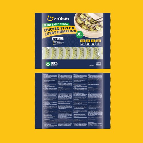 Yumbau Plant Base Gyoza Packaging Design 