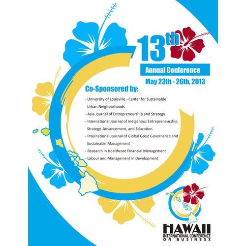 Create the next postcard or flyer for Hawaii International Conference on Business