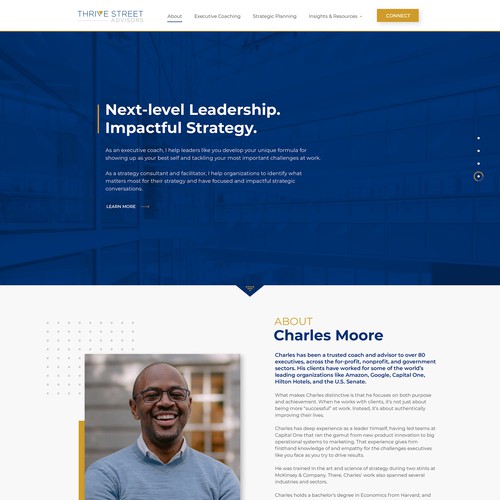 Landing Page Concept for Business Advisor