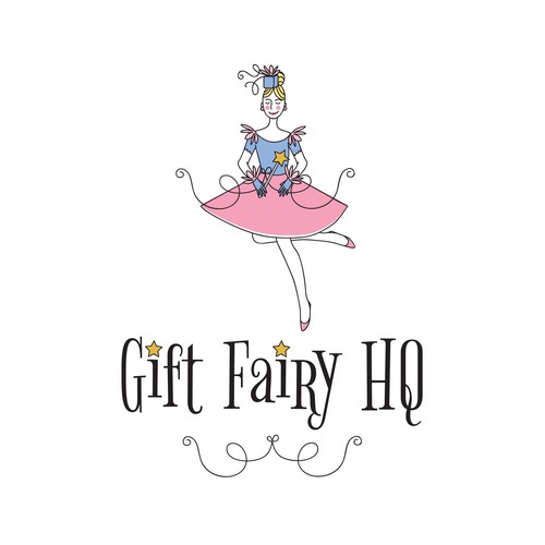 A fairy illustration logo for gift company