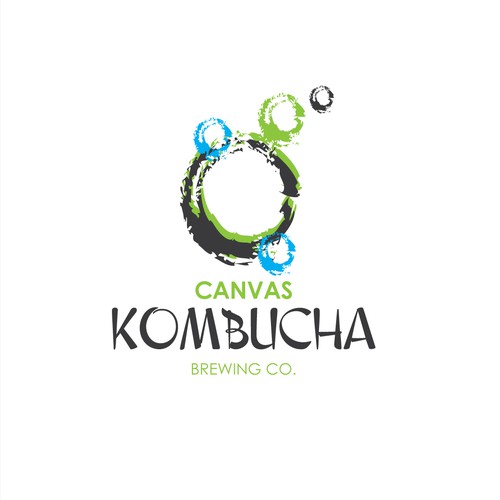 Fun arty logo for Kombucha Brewery