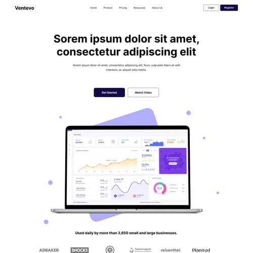 Clean Landing page Agency