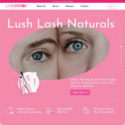 Natural Cosmetic - Landing Page Design