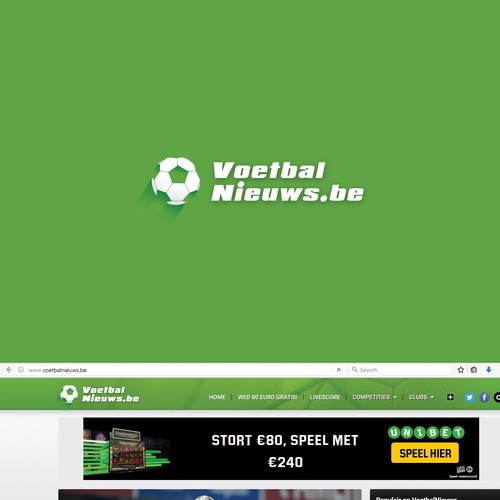 Voetbal Nieuws.be Logo Design