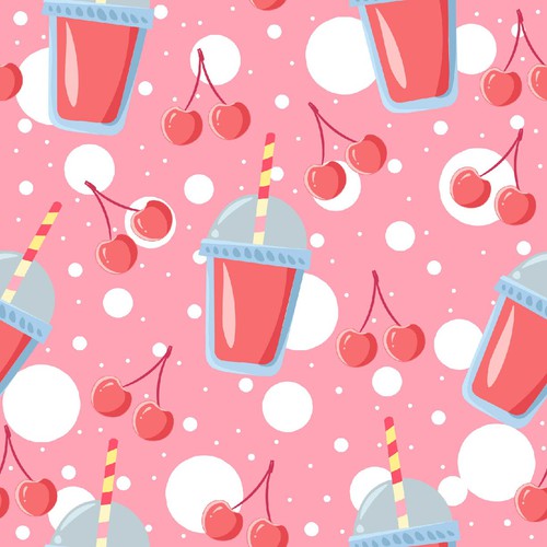 Seamless pattern - cherries
