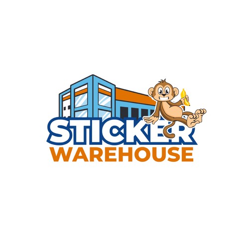bold logo for sticker company