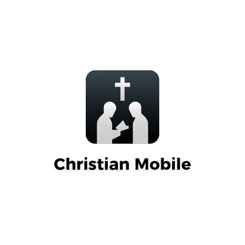 Christian Mobile App Single Icon.