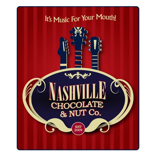 New logo design for Nashville Chocolate & Nut Co., fun, creative products and luxury chocolates and nuts !