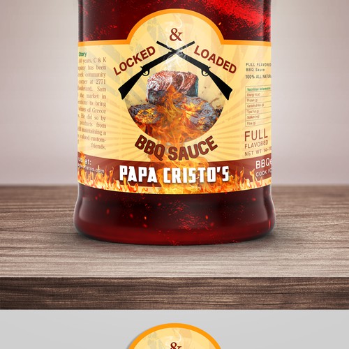 BBQ Sauce Jar Lable Design